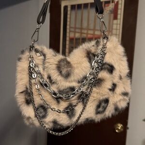 Monogram Y2K Faux Fur Handbag